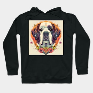 70s Saint Bernard Vibes: Pastel Pup Parade Hoodie